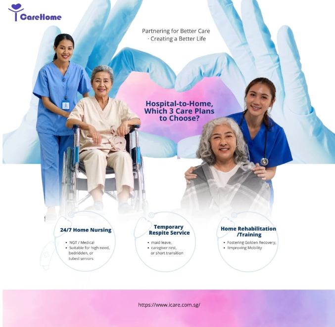 Elderly caregiver providing daily home support for seniors in Singapore Title: Daily Elderly Home Care Support