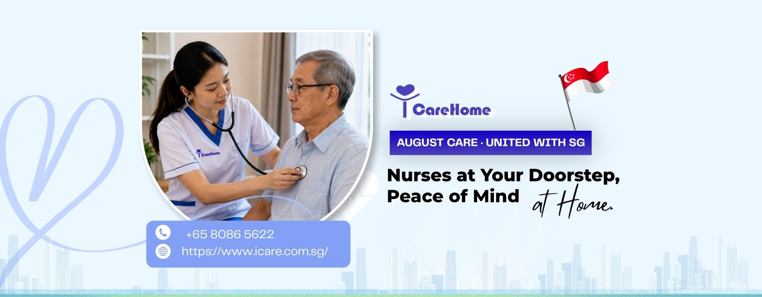 Elderly caregiver in Singapore providing personalised home care